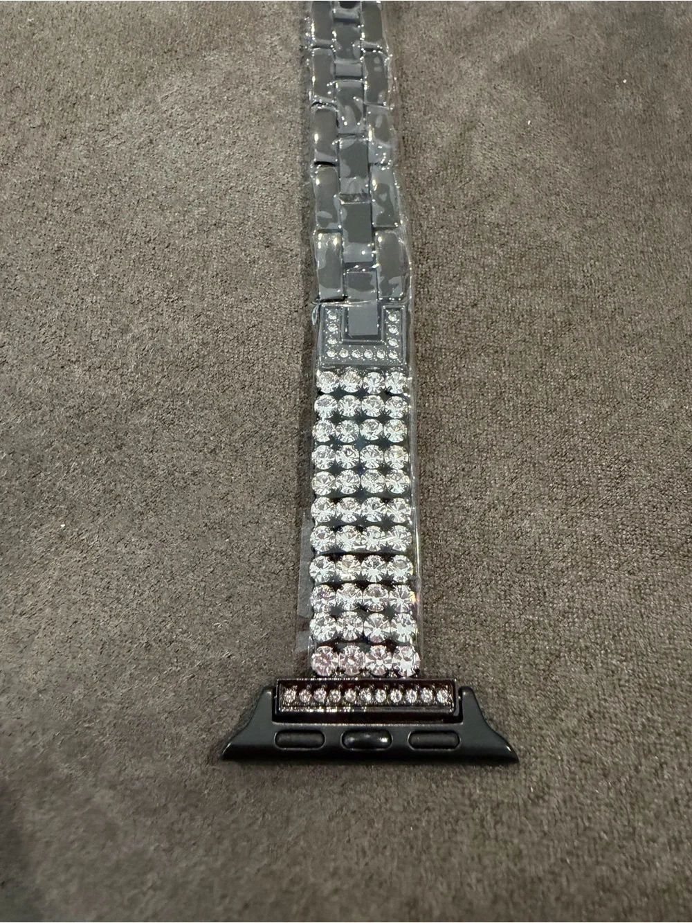 New Rhinestone Crystal Link Bracelet Watch Band - Silver 38-49mm